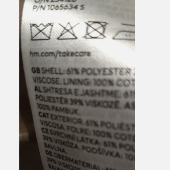 H&M Women’s Oversized Jacket Sz M Beige Wide Sleeve Casual Coat NEW Runs Big - Picture 12 of 15